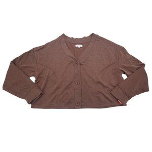 Colsie Women's Large Knit Lounge Brown Cardigan